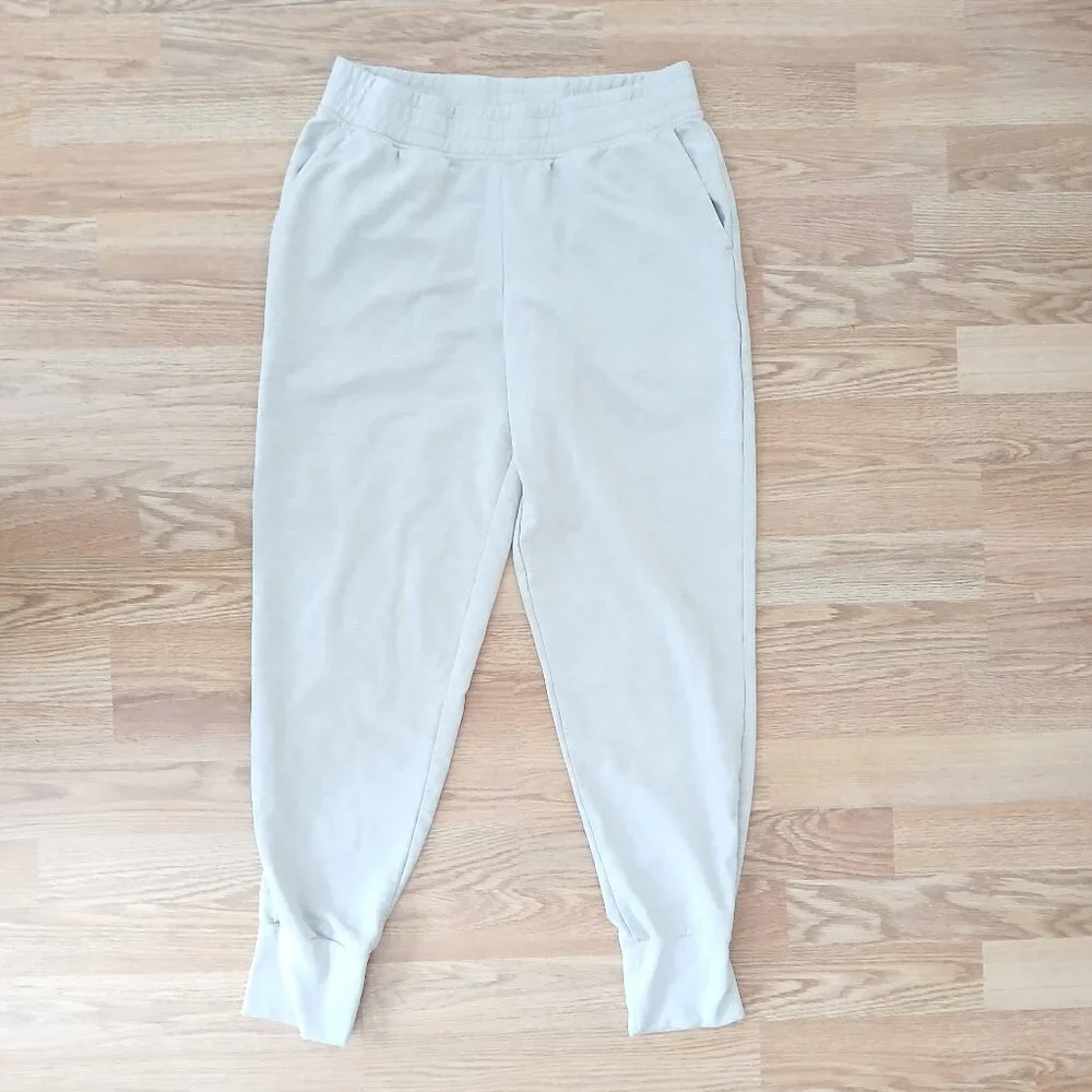 Patagonia Ahnya Organic Cotton Fleece Jogger Pants Beige Size Small - Picture 5 of 8